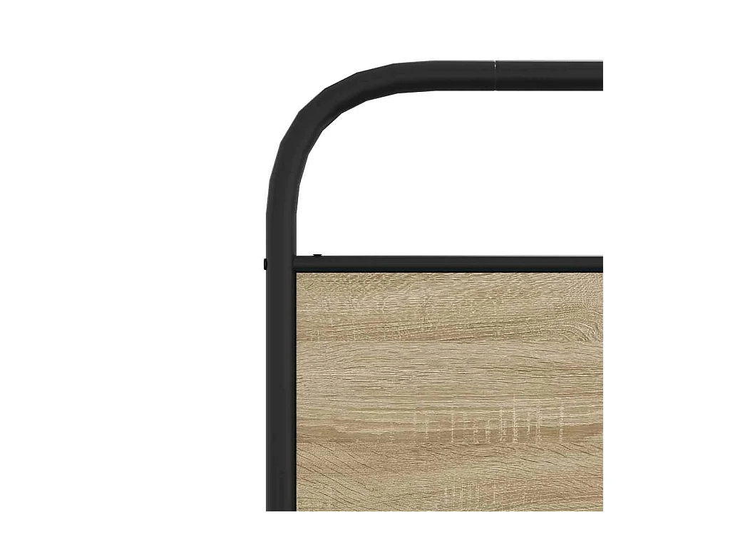 Bettgestell ohne Matratze 90x190 cm Räuchereiche Holzwerkstoff