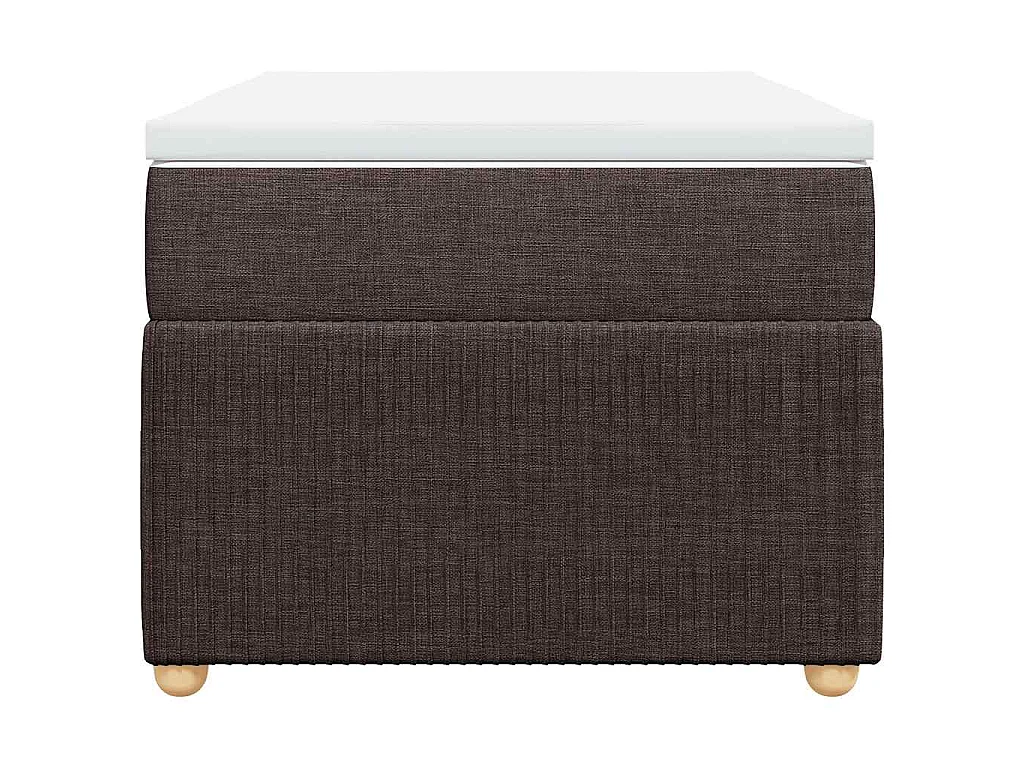Cama com molas/colchão 90x200 cm tecido castanho-escuro