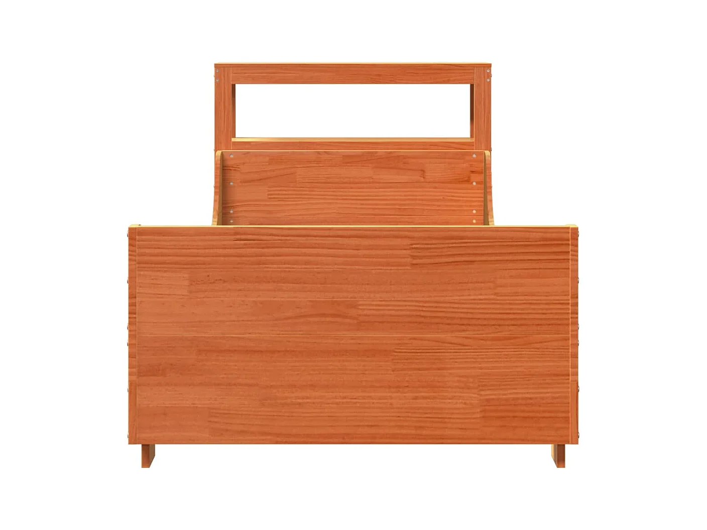 Massivholzbett ohne Matratze Wachsbraun 90x200 Kiefernholz