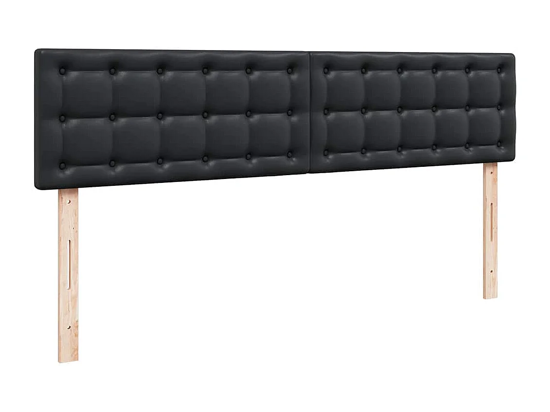 Ottoman-Bett mit Matratze Schwarz 180x200 cm Kunstleder