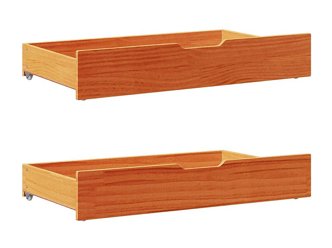 Cadre de lit sans matelas cire marron 140x190cm bois pin massif