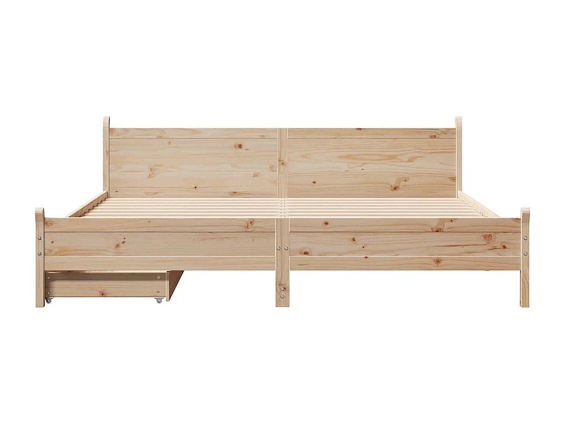 Bedframe zonder matras massief grenenhout 180x200 cm