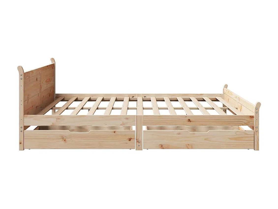 Bedframe zonder matras massief grenenhout 180x200 cm