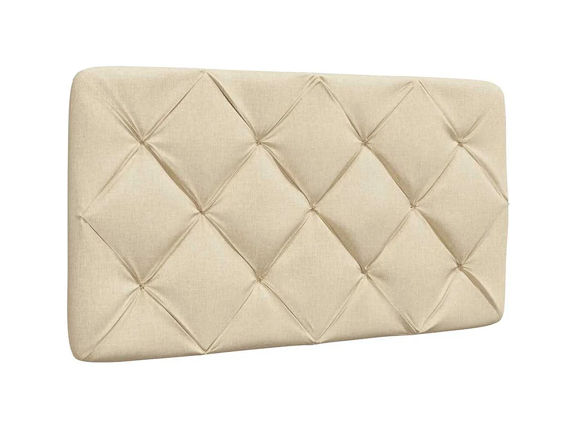 Bettgestell ohne Matratze Creme 90x190 cm Stoff