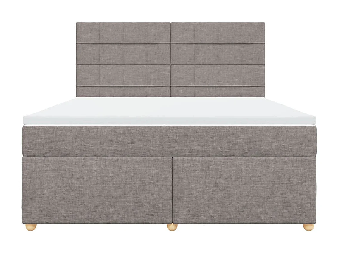 Boxspringbett mit Matratze Taupe 180x200 cm Stoff