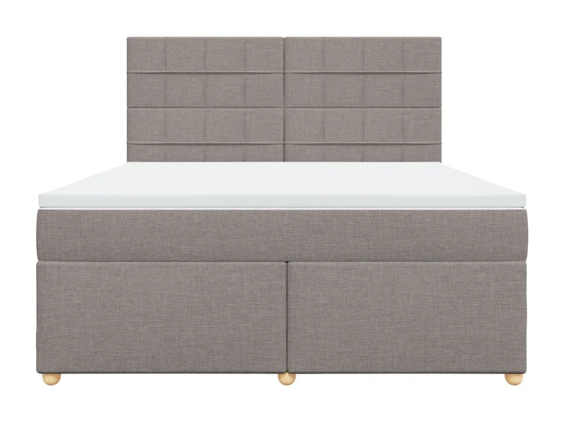 Boxspringbett mit Matratze Taupe 180x200 cm Stoff