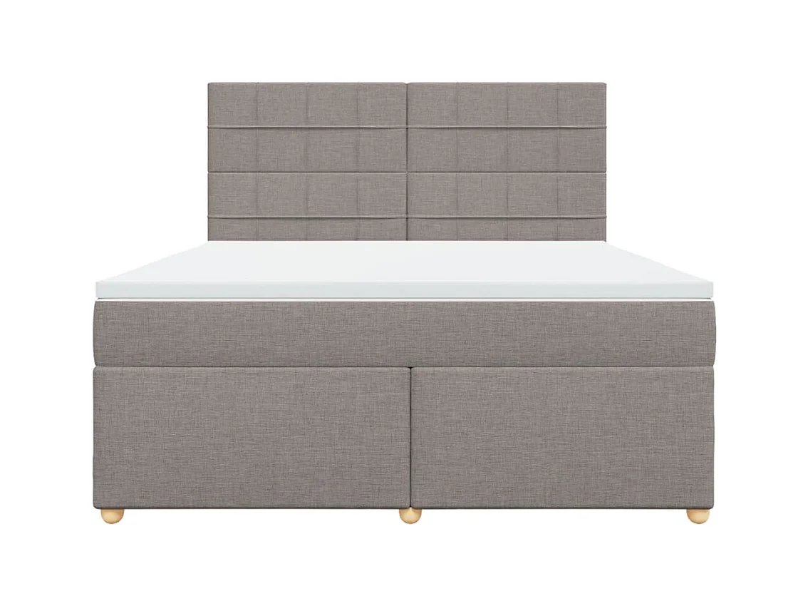 Boxspringbett mit Matratze Taupe 180x200 cm Stoff