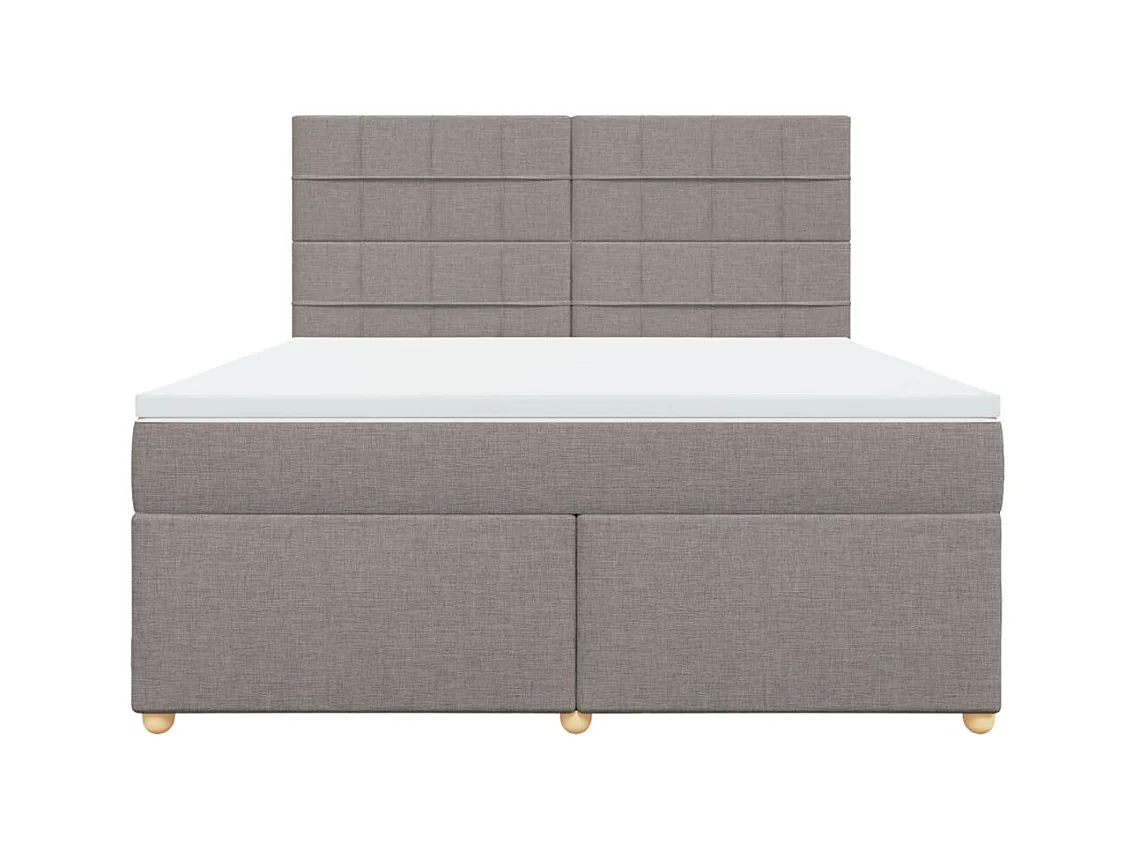 Boxspringbett mit Matratze Taupe 180x200 cm Stoff