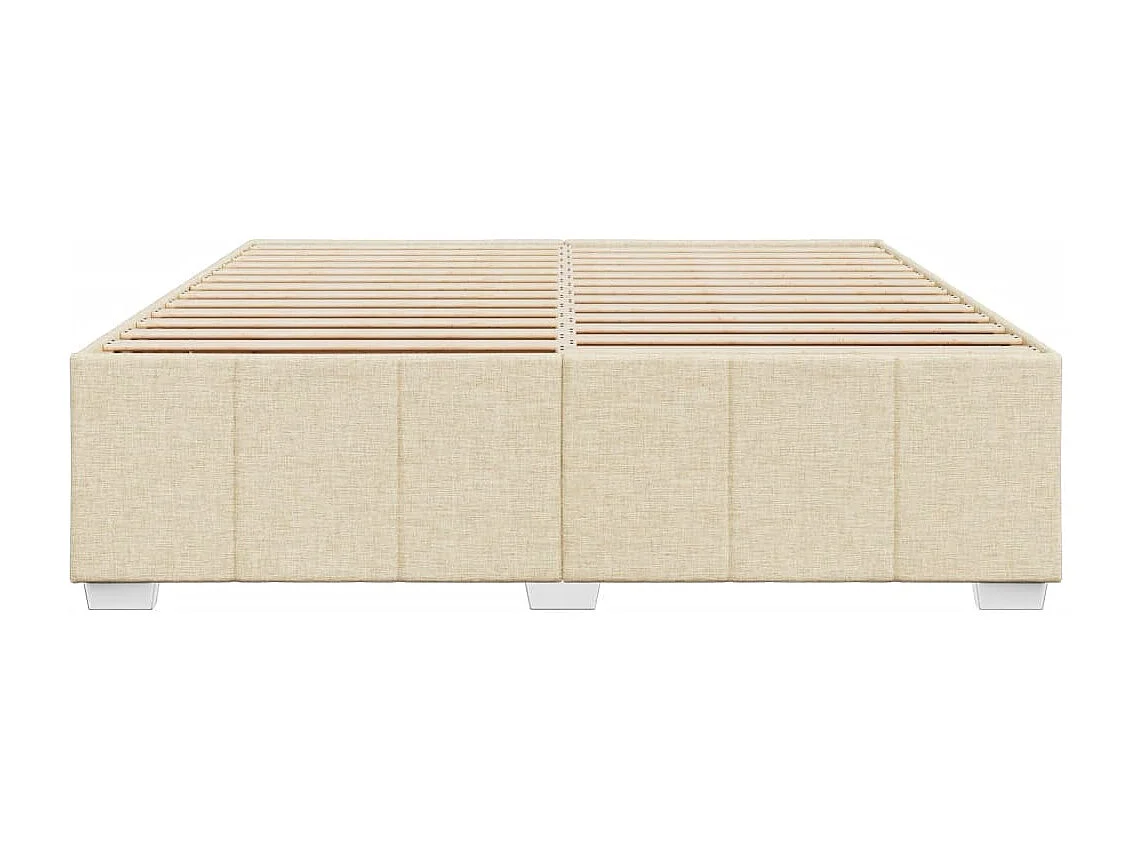 Bettgestell ohne Matratze Creme 180x200 cm Stoff