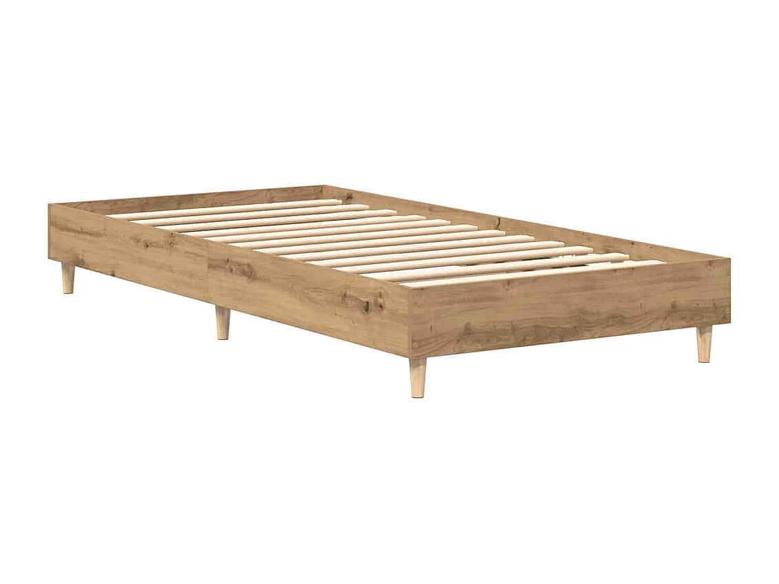 Cadre de lit sans matelas chêne artisanal 90x190 cm