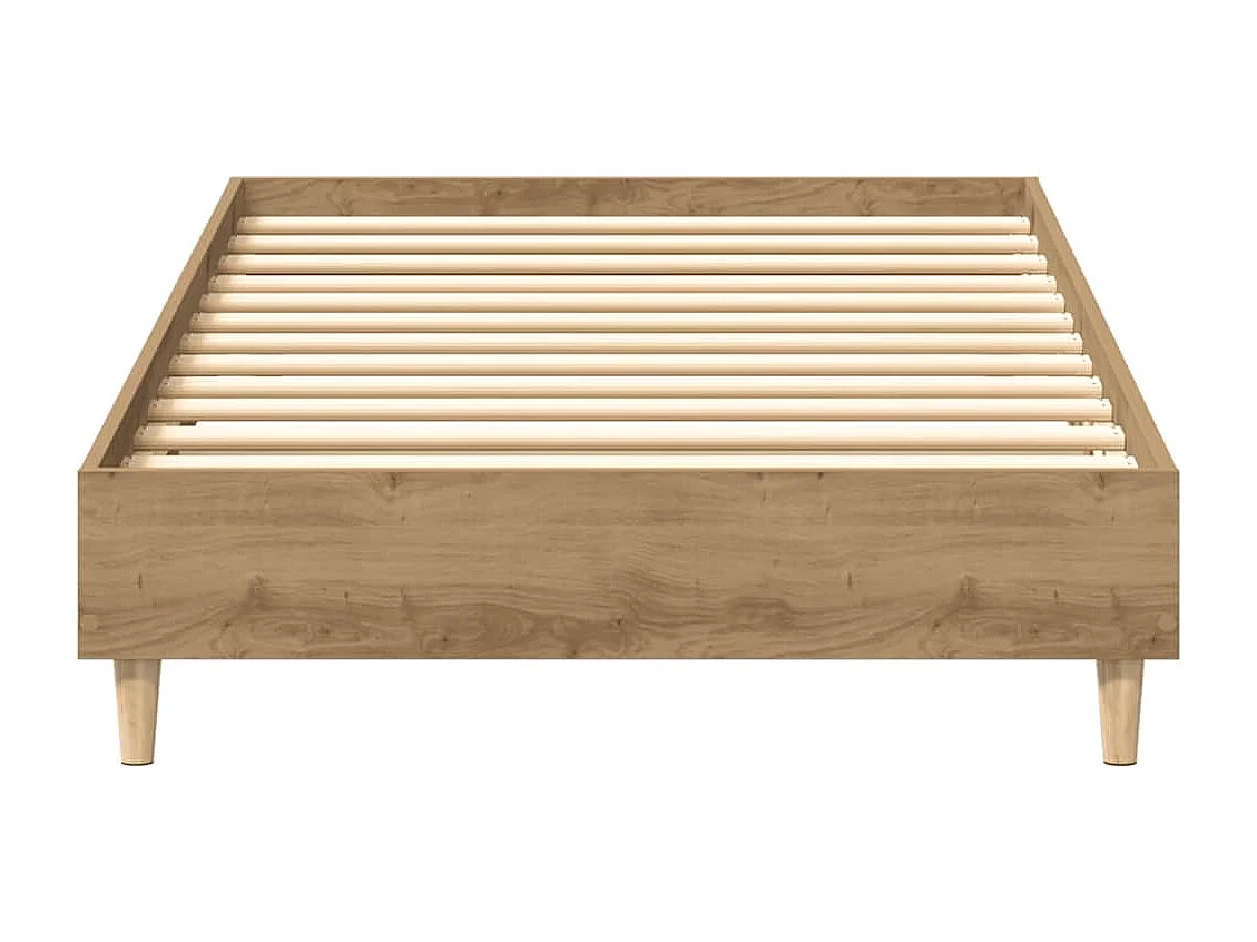 Cadre de lit sans matelas chêne artisanal 90x190 cm
