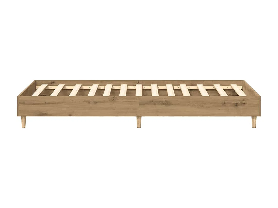 Cadre de lit sans matelas chêne artisanal 90x190 cm