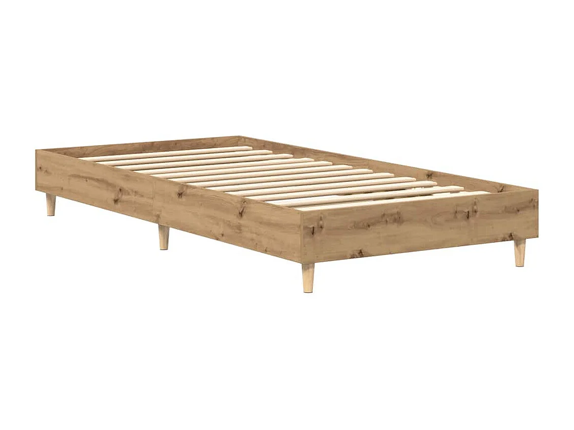 Cadre de lit sans matelas chêne artisanal 90x190 cm