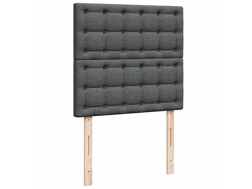Estructura cama otomana colchón tela gris oscuro
