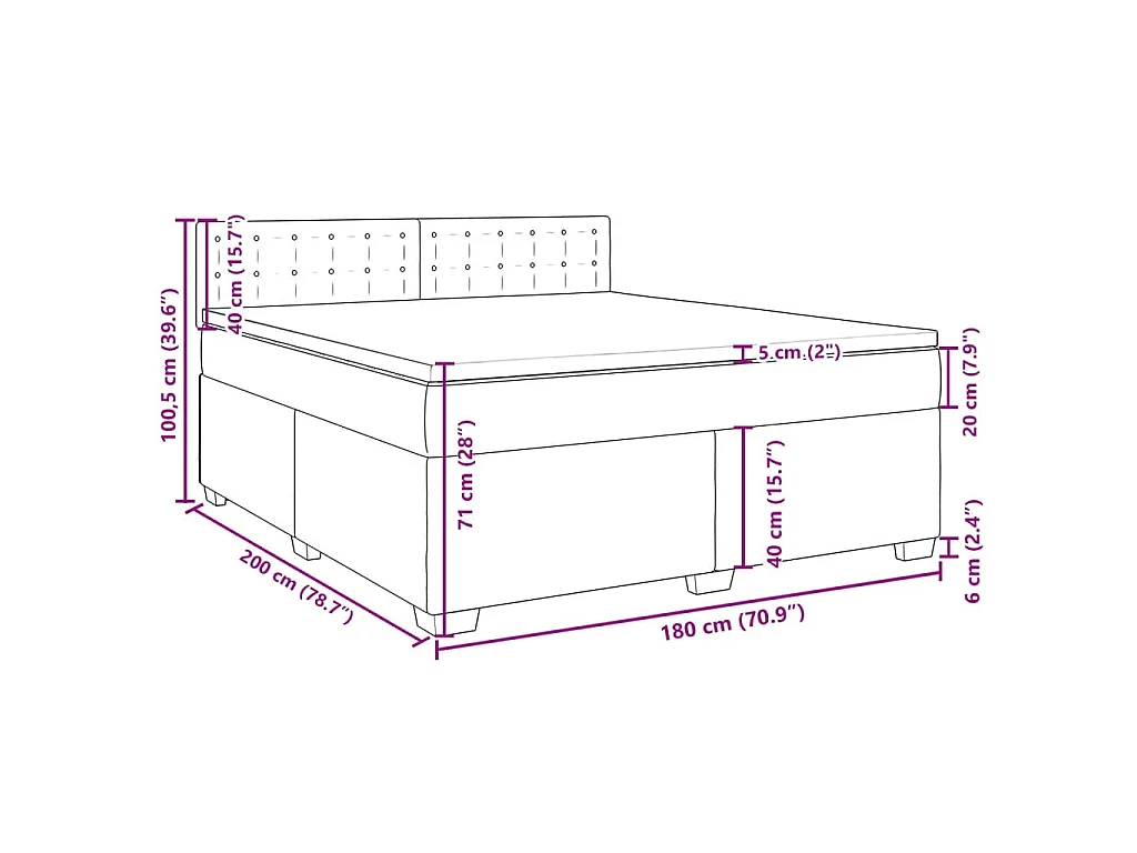 Boxspring met matras fluweel zwart 180x200 cm