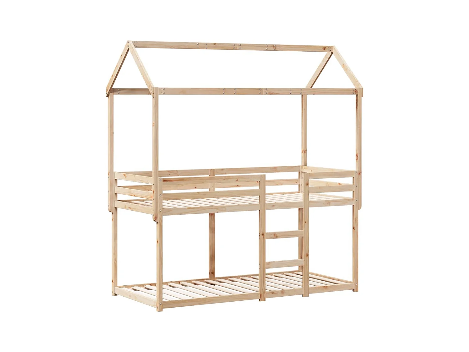 Cama litera sin colchón madera maciza de pino 90x200 cm