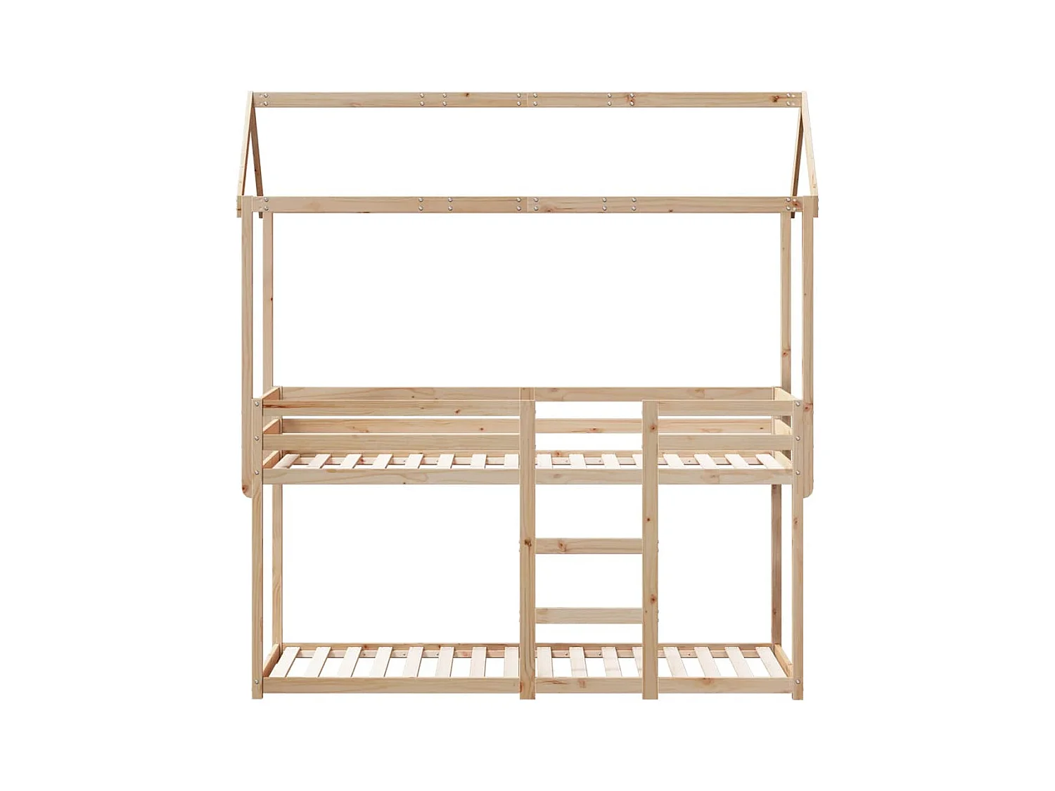 Cama litera sin colchón madera maciza de pino 90x200 cm