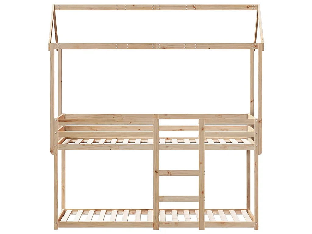 Etagenbett ohne Matratze 90x200 cm Massivholz Kiefer