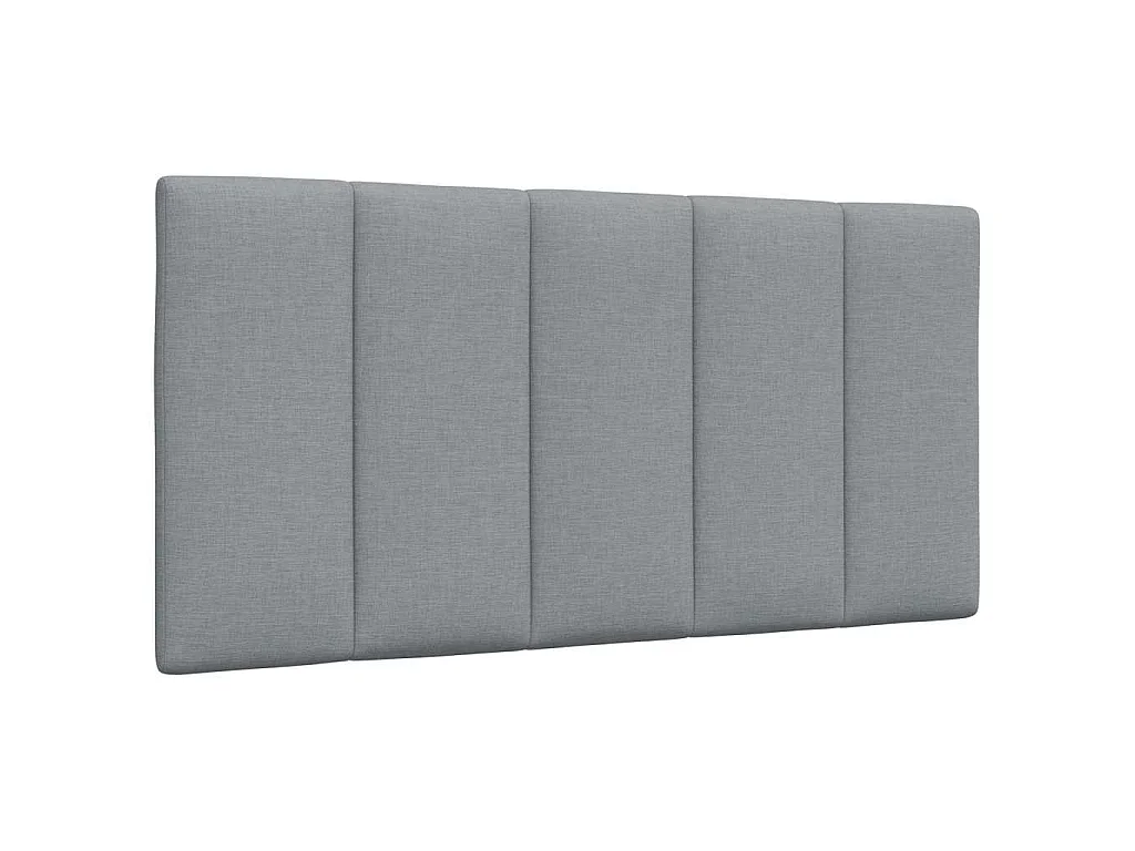 Cadre de lit sans matelas Hanko gris clair 100x200 cm tissu