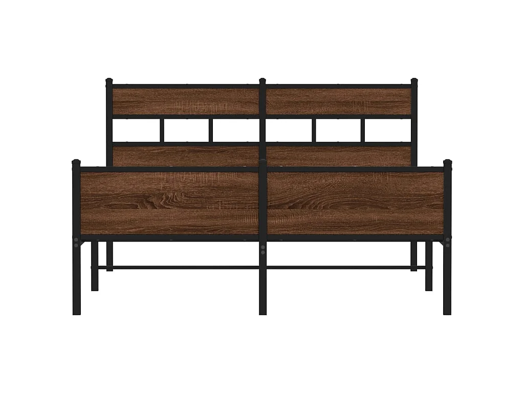 Cadre de lit sans matelas chêne marron 140x200 cm