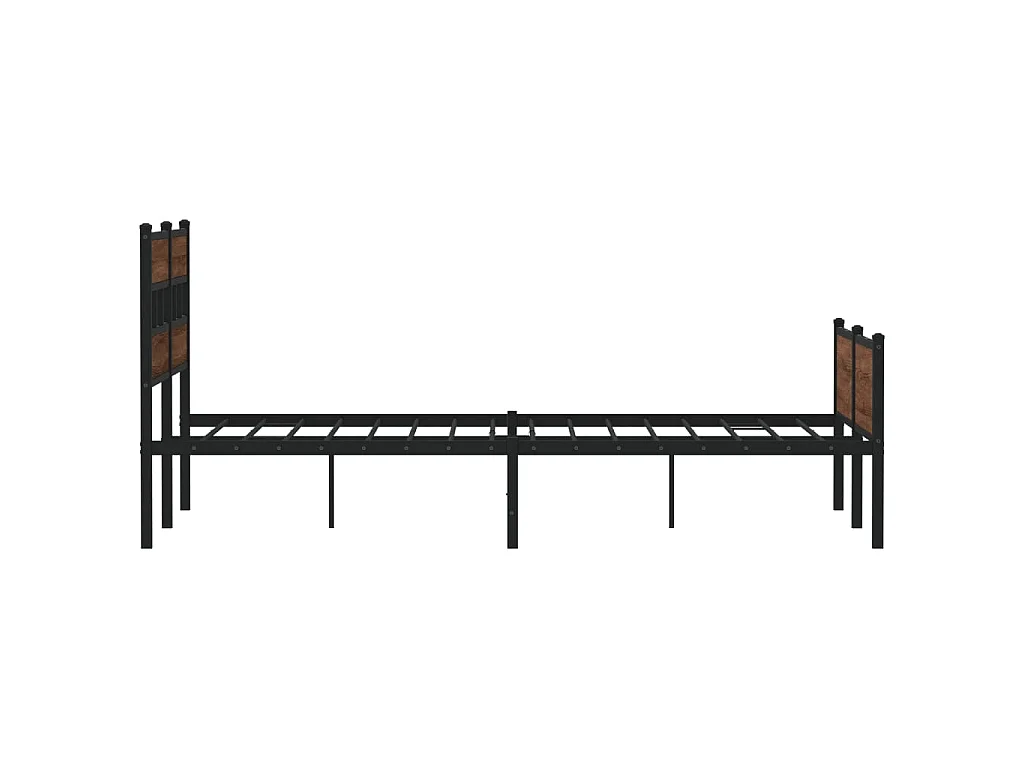 Cadre de lit sans matelas chêne marron 140x200 cm