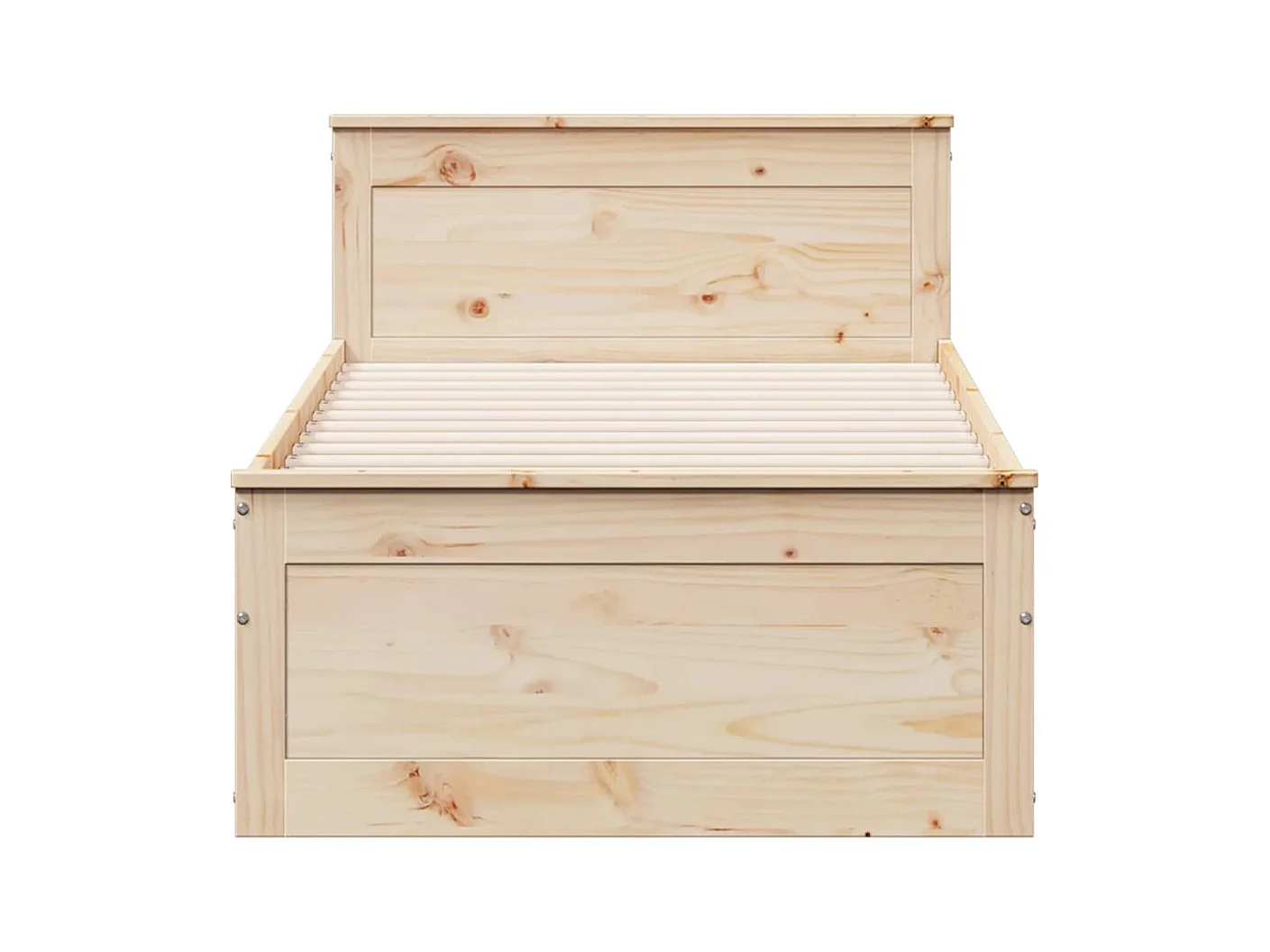 Cadre de lit sans matelas avec tête de lit 90x200cm bois de pin