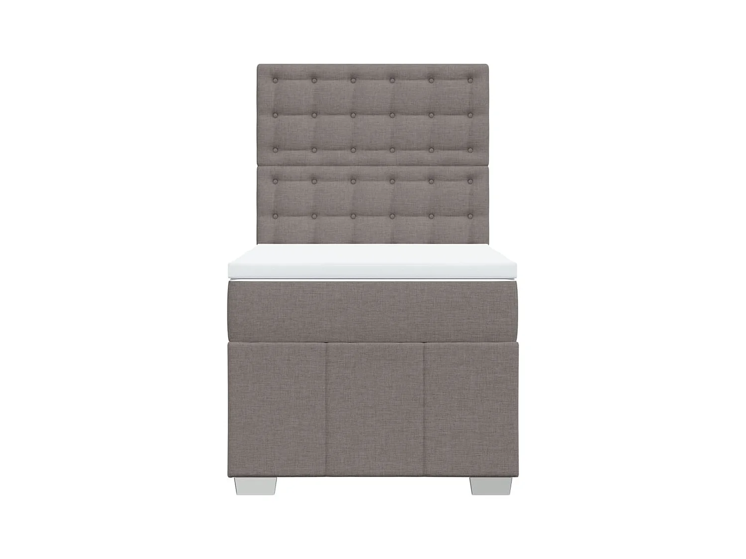 Sommier à lattes de lit avec matelas Taupe 90x200 cm Tissu