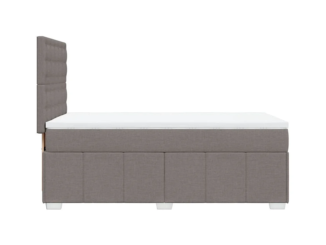 Sommier à lattes de lit avec matelas Taupe 90x200 cm Tissu