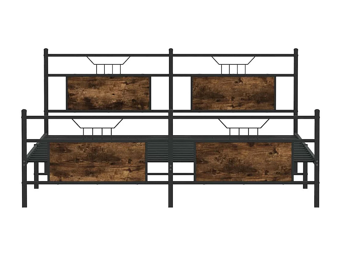 Bedframe zonder matras metaal gerookt eikenkleurig 180x200 cm