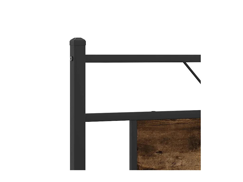 Bedframe zonder matras metaal gerookt eikenkleurig 180x200 cm