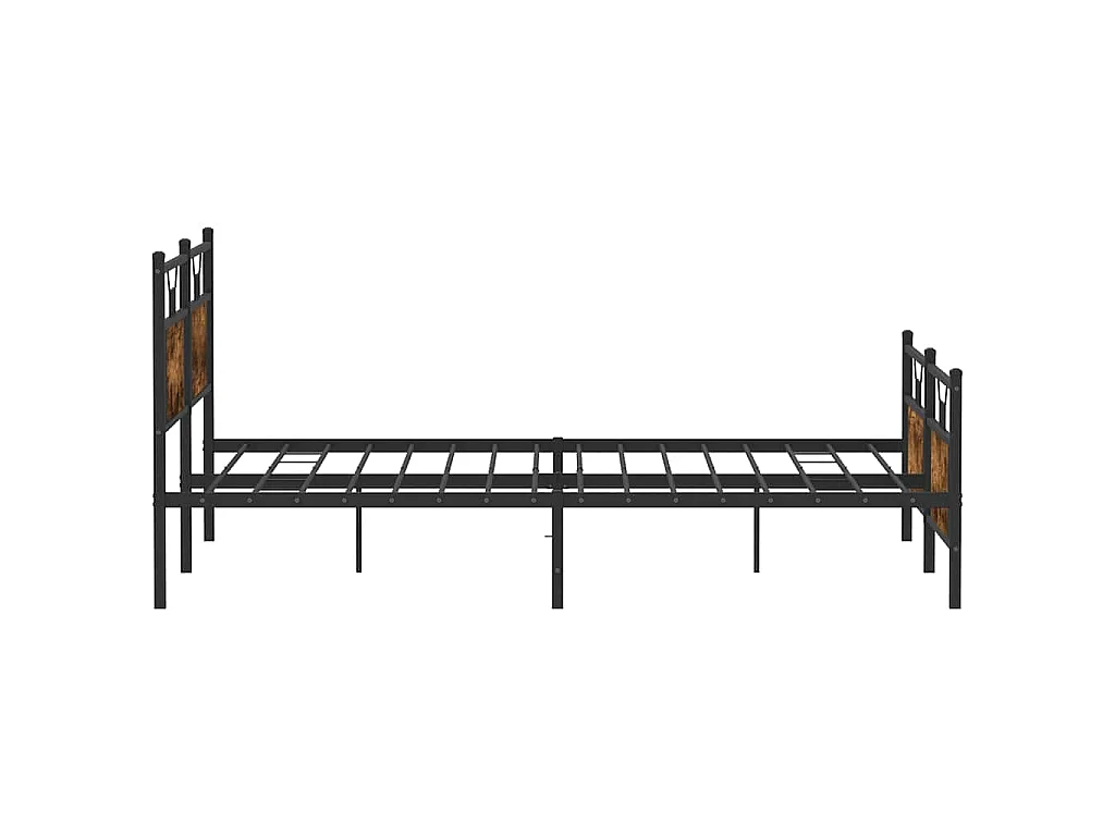 Bedframe zonder matras metaal gerookt eikenkleurig 180x200 cm