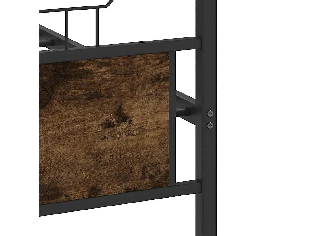 Bedframe zonder matras metaal gerookt eikenkleurig 180x200 cm