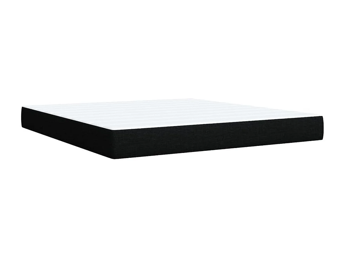 Giroletto a Molle con Materasso Nero 180x200 cm in Tessuto