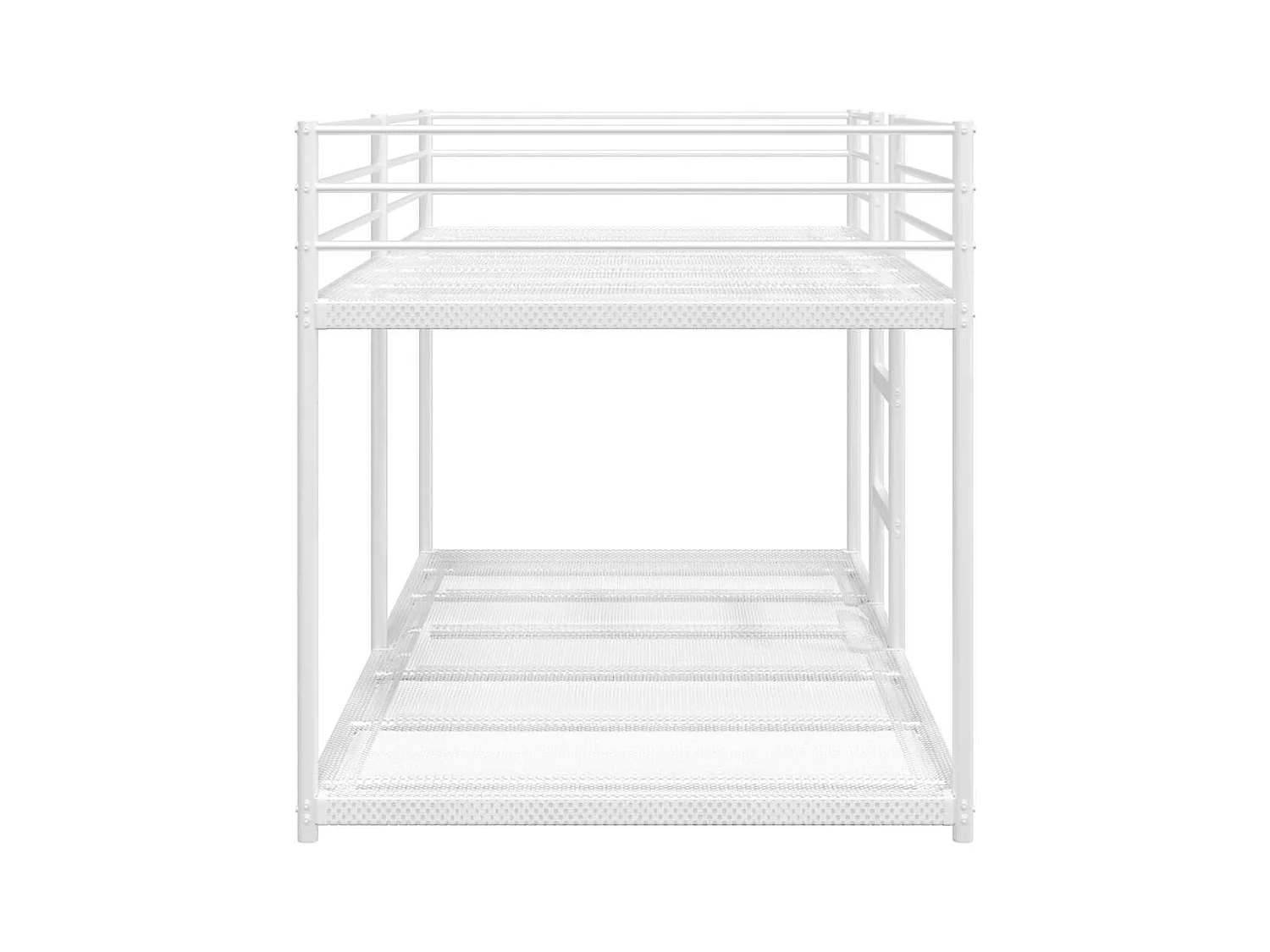 Lit superposé sans matelas blanc 90x190 cm acier