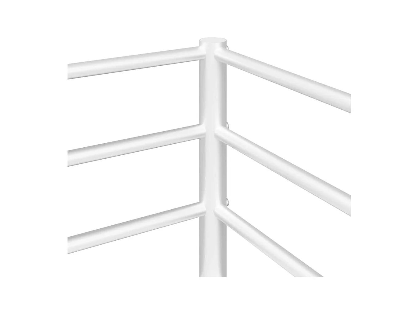 Lit superposé sans matelas blanc 90x190 cm acier