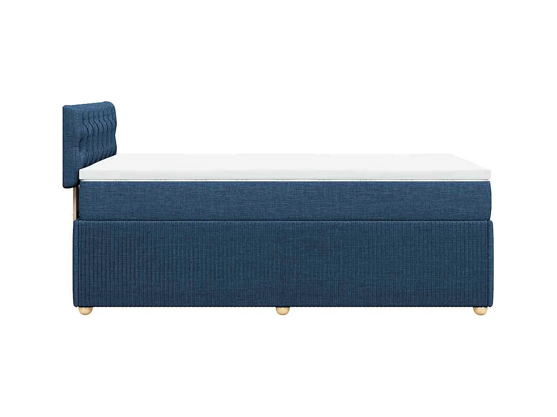 Giroletto a Molle con Materasso Blu 100x200 cm in Tessuto