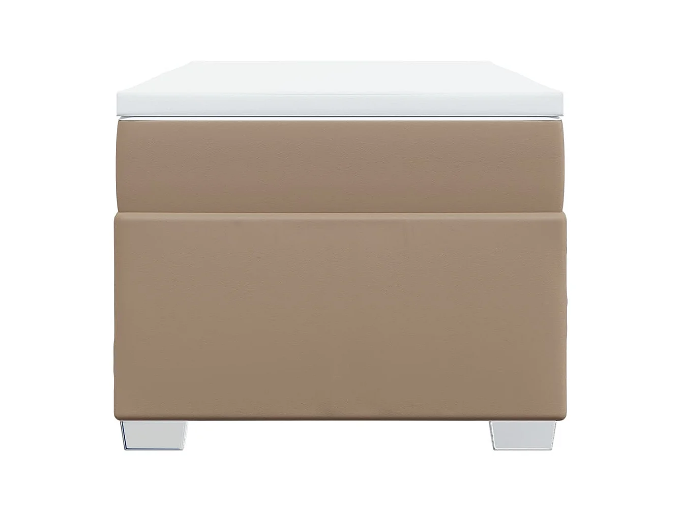 Boxspringbett mit Matratze Cappuccino-Braun 90x190cm Kunstleder