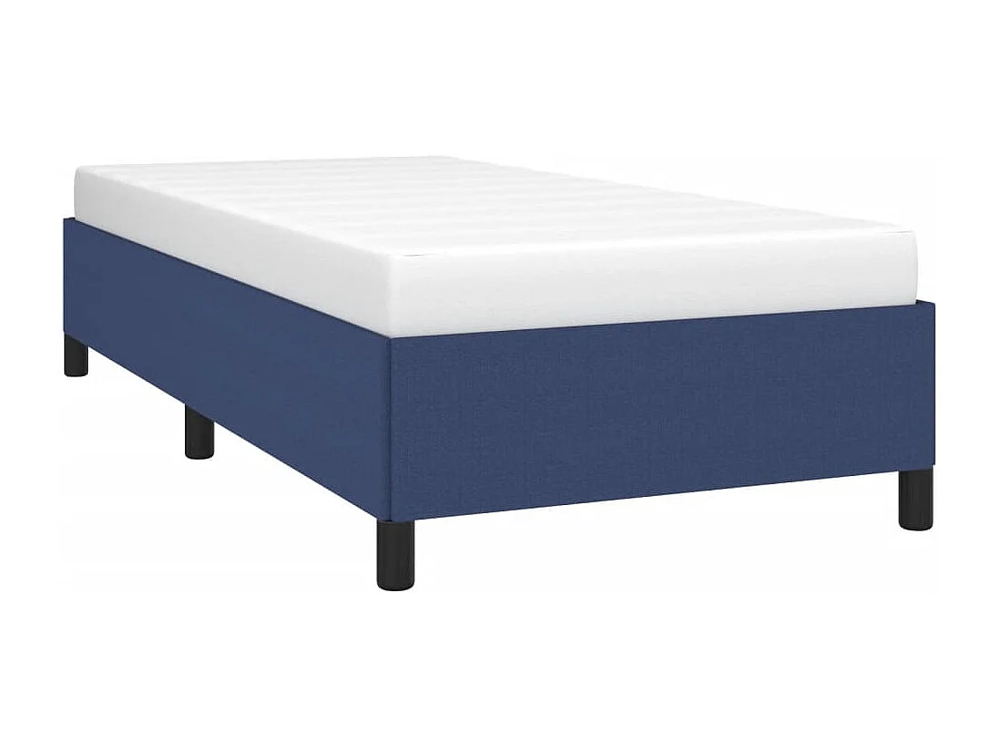 Cadre de lit sans matelas bleu 90x200 cm tissu