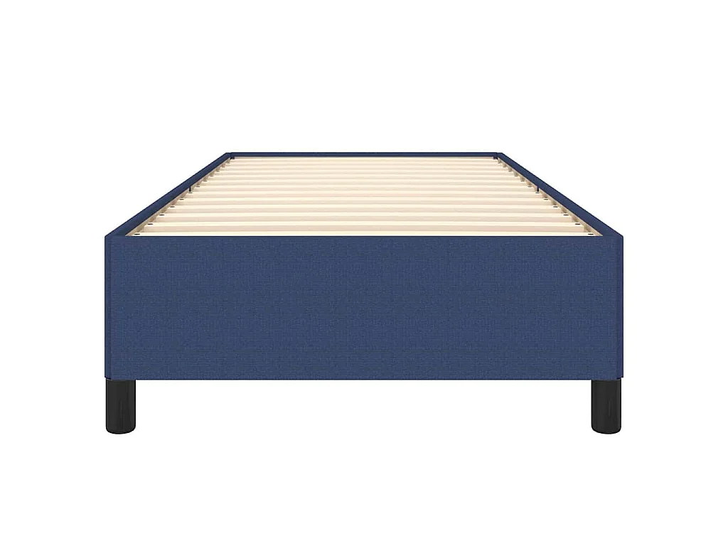 Cadre de lit sans matelas bleu 90x200 cm tissu