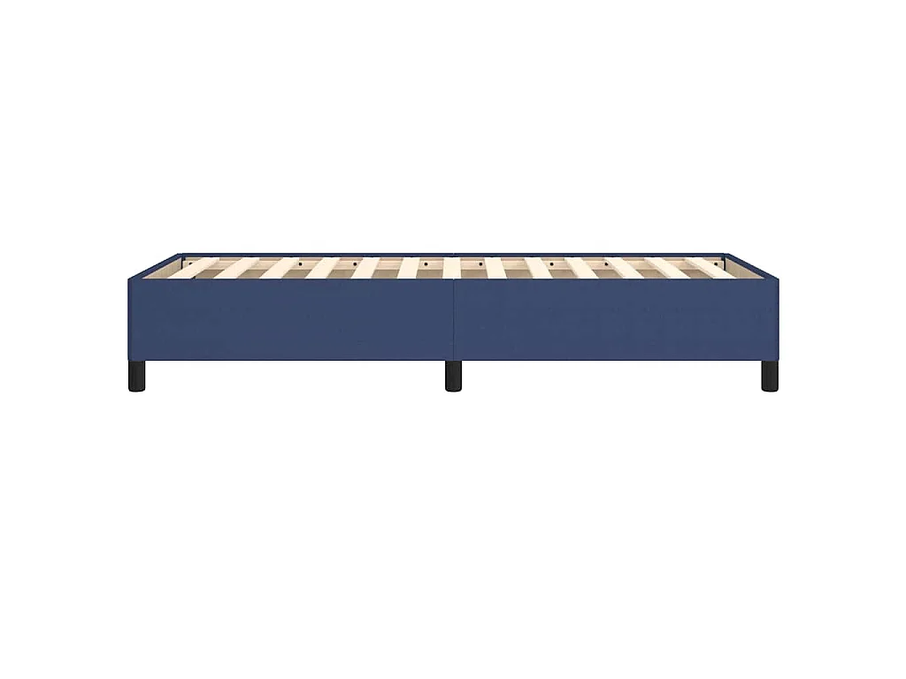 Cadre de lit sans matelas bleu 90x200 cm tissu