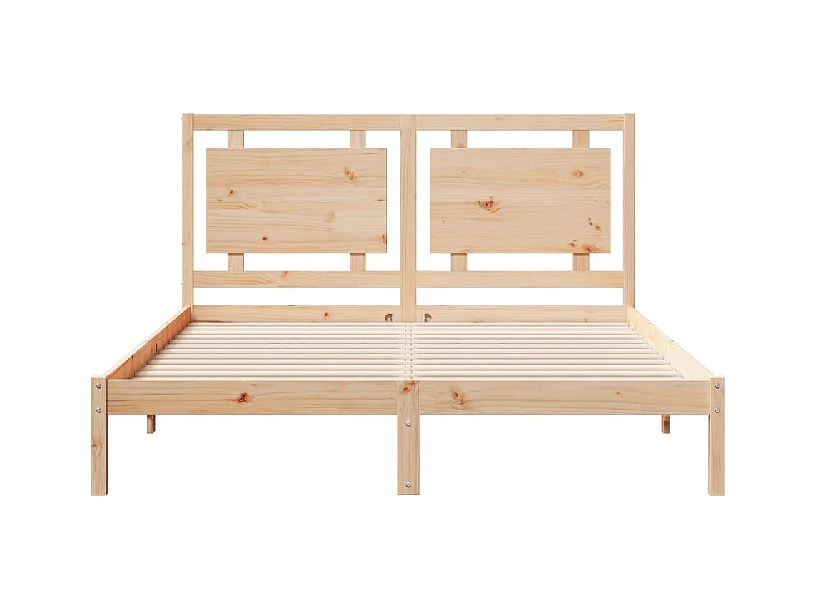 Cadre de lit extra long sans matelas 160x220 cm bois massif