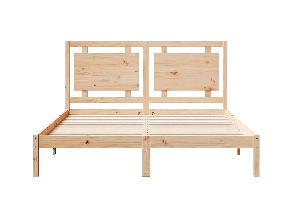 Cadre de lit extra long sans matelas 160x220 cm bois massif