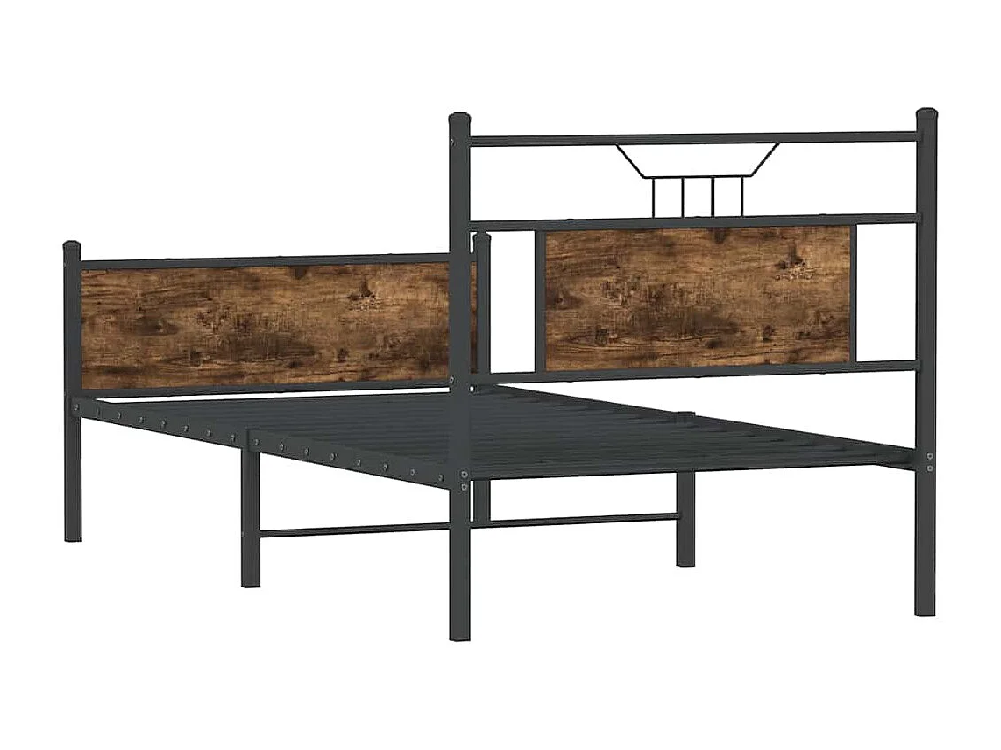 Bedframe zonder matras hout gerookt eikenkleurig 90x200 cm