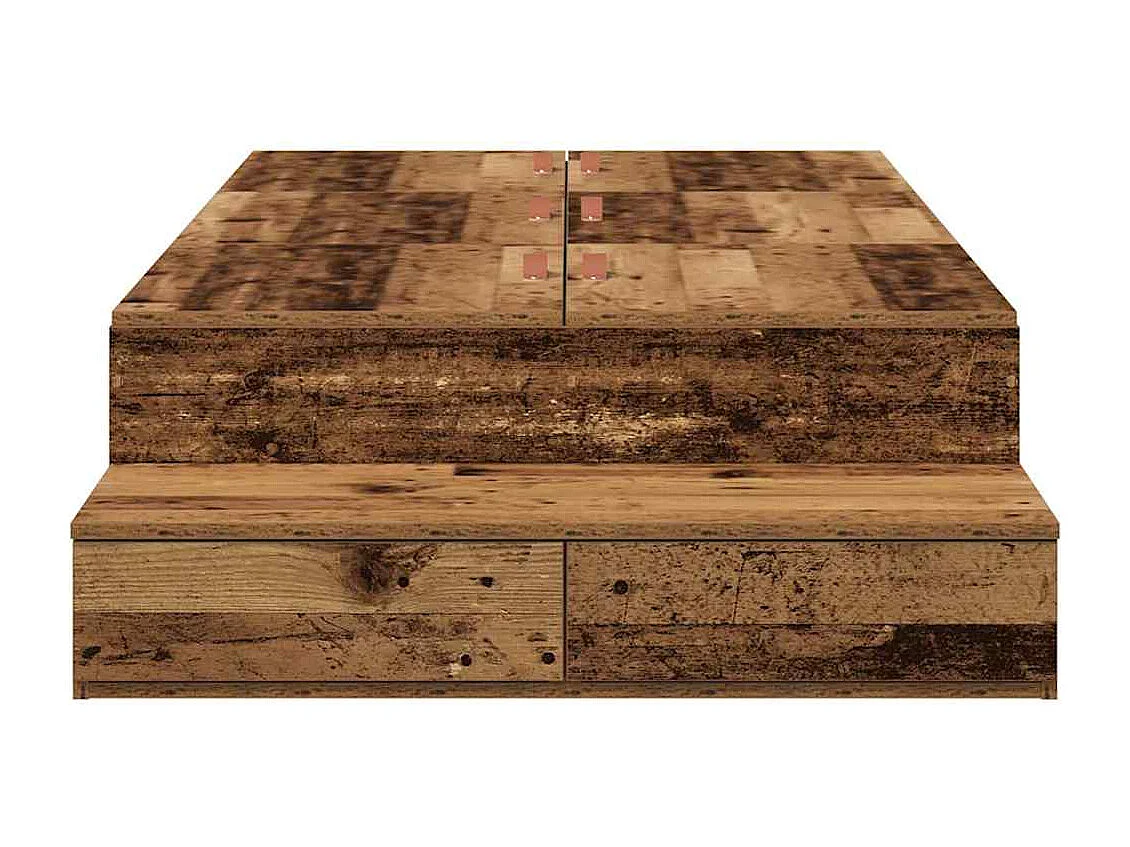 Estrado de cama com arrumação com gaveta Madeira Antiga 90 cm