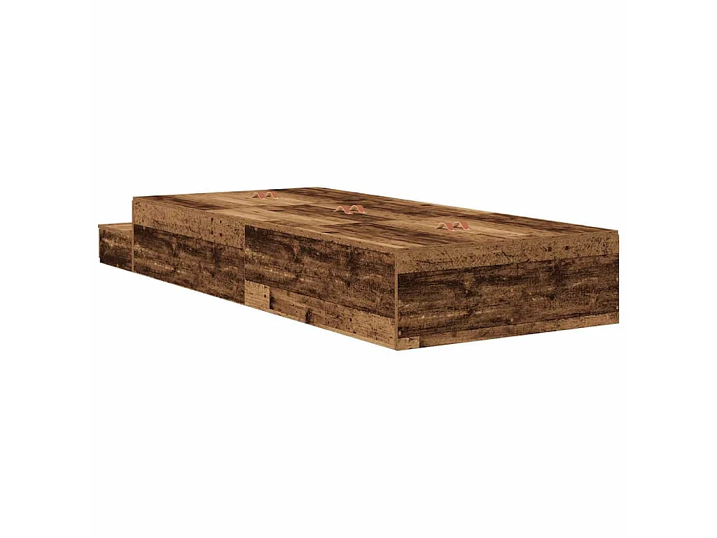 Estrado de cama com arrumação com gaveta Madeira Antiga 90 cm