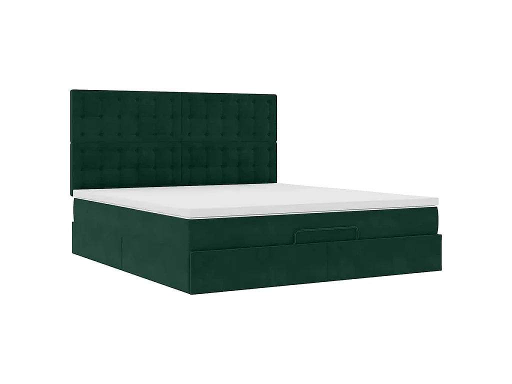 Ottoman bed met matrassen en LED's 160x200cm fluweel