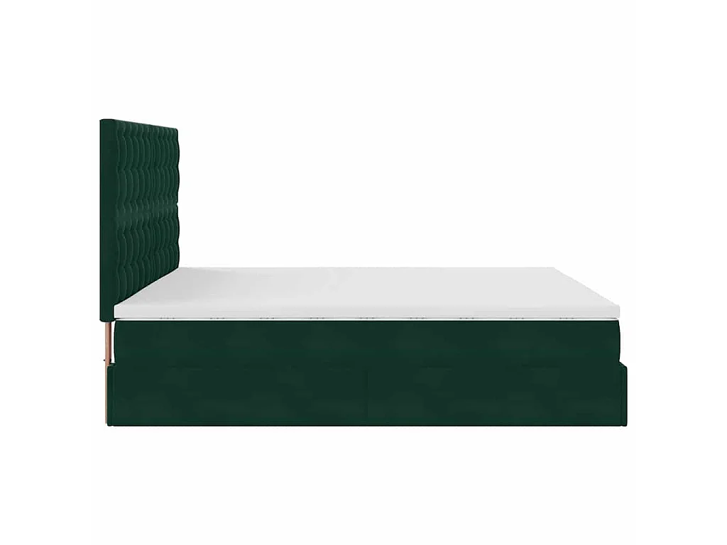 Ottoman bed met matrassen en LED's 160x200cm fluweel