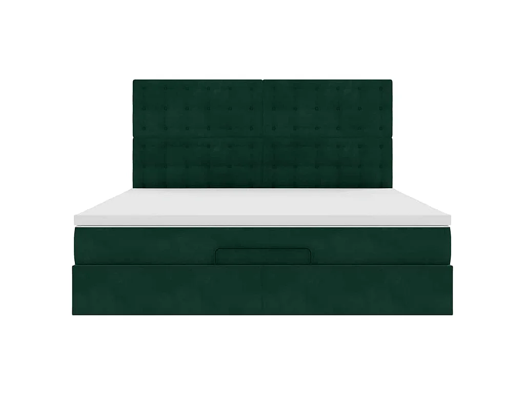 Ottoman bed met matrassen en LED's 160x200cm fluweel
