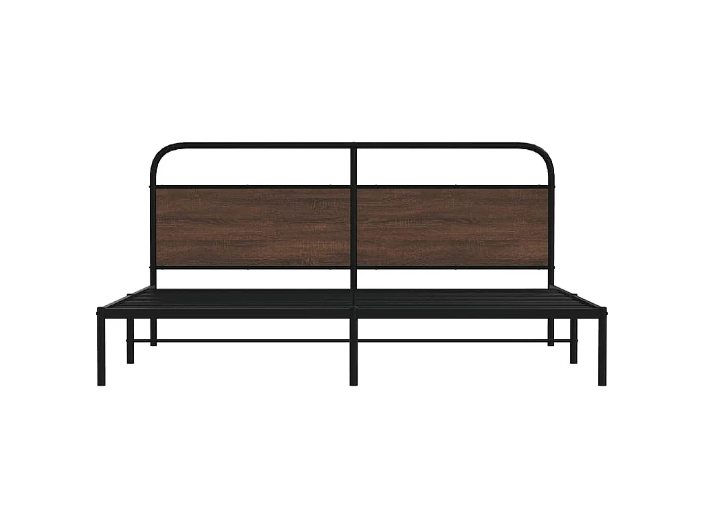 Bedframe zonder matras metaal bruin eikenkleur 180x200 cm