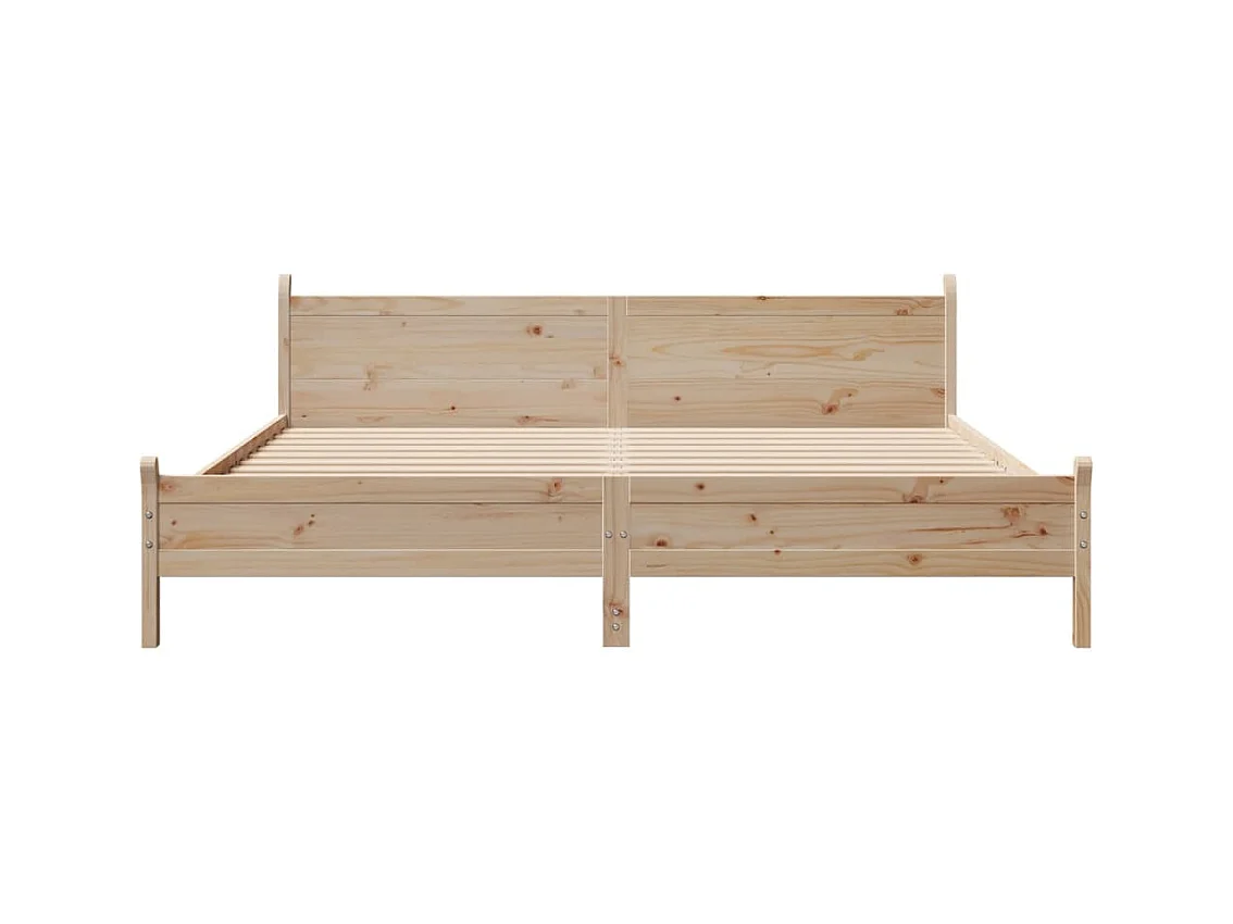 Letto senza Materasso 180x200 cm in Legno Massello di Pino